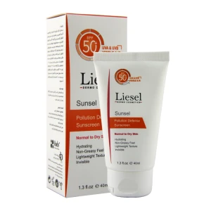 کرم ضد آفتاب SPF50 بی رنگ پوست نرمال تا خشک لایسل